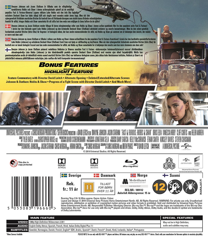 Fast and Furious Hobbs and Shaw Blu Ray Blu Ray Future Movie Shop